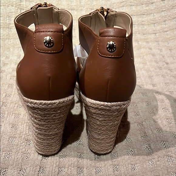 Michael Kors Brown Espadrille Wedges with Straps - Picture 4 of 6